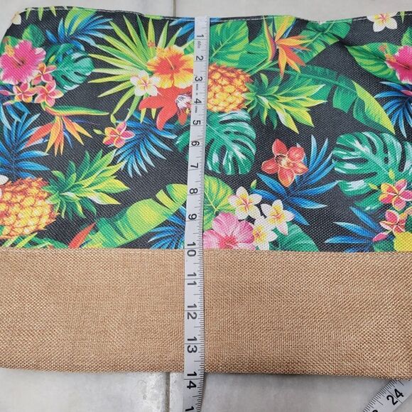 Tropic Pattern Canvas  Summer Beach Bag Travel Bag For Vacation - Picture 10 of 11